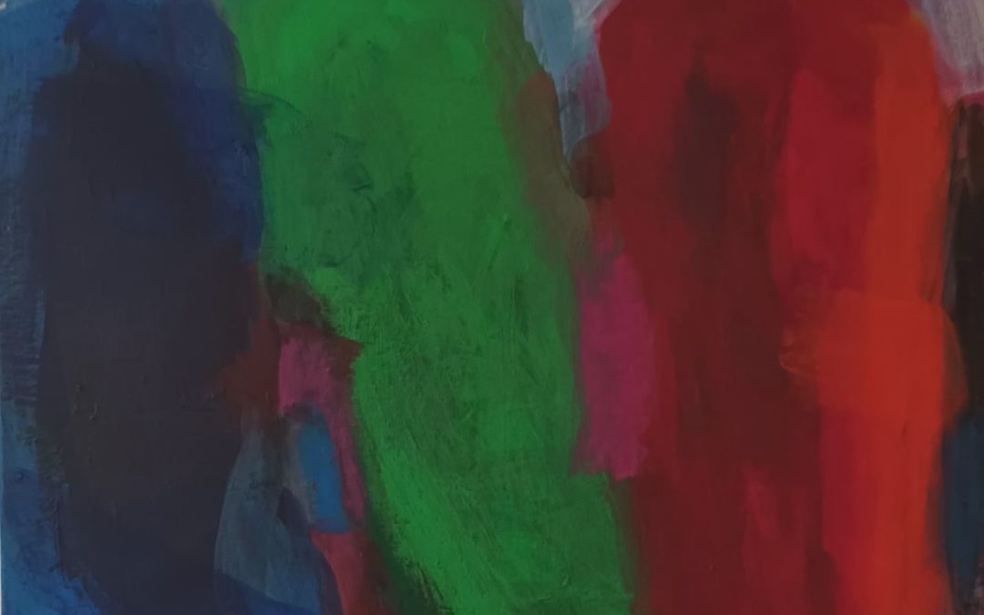 60 x60 Acryl auf Leinen -drei