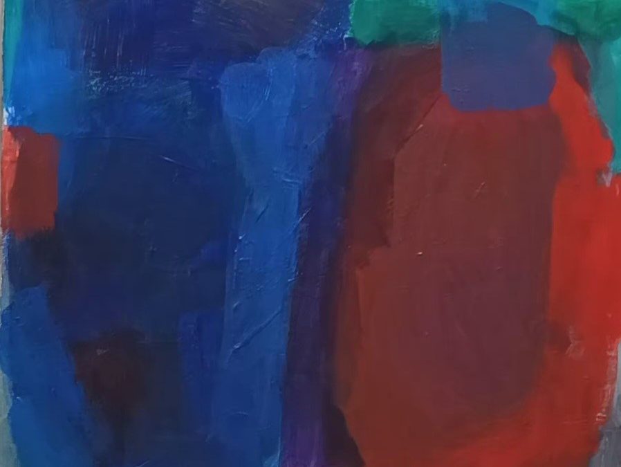 60×60 Acryl auf Leinen blau